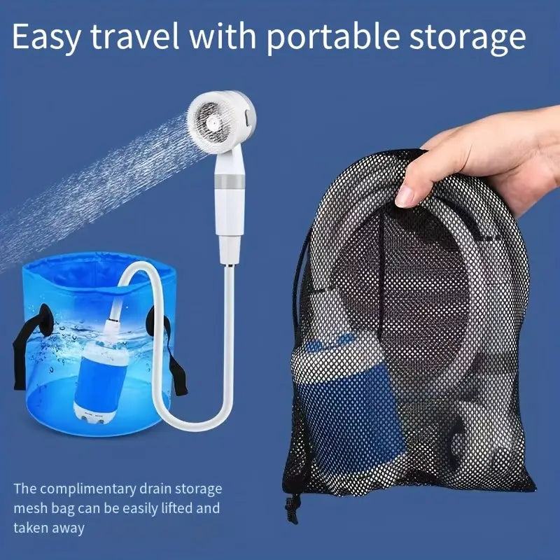 Portable Outdoor Shower – Rechargeable High-Pressure Shower Pump