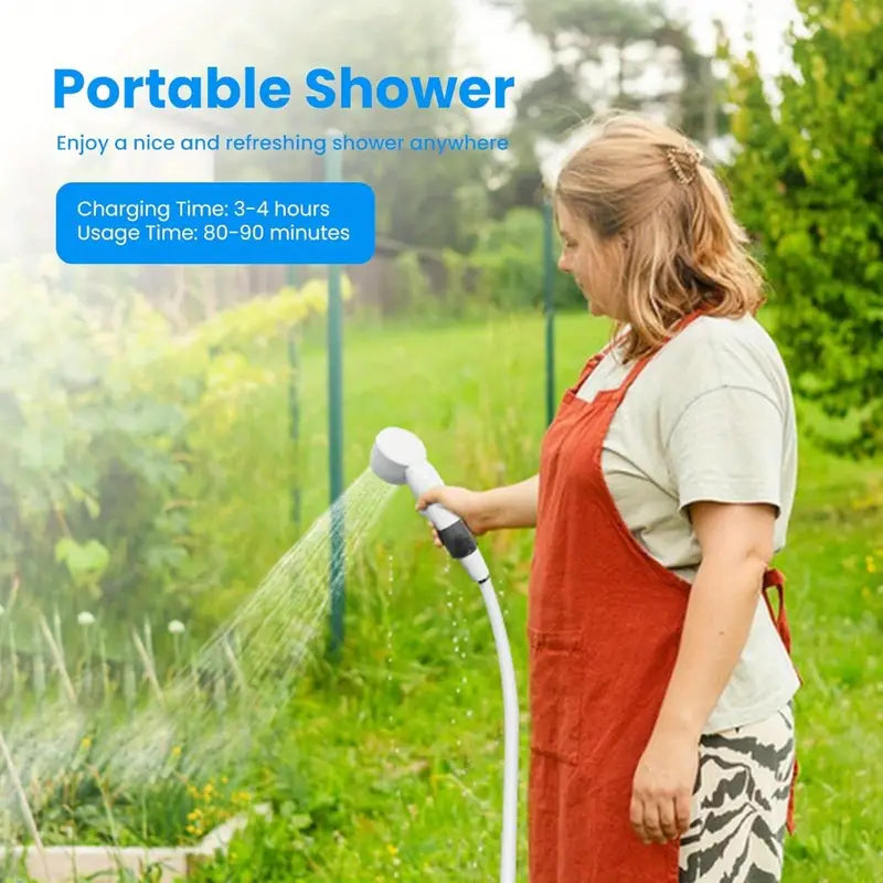 Portable Outdoor Shower – Rechargeable High-Pressure Shower Pump