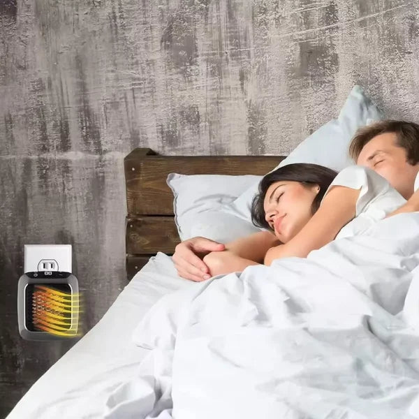 Digital Wall-Plug Space Heater – Compact Ceramic Home Warmer