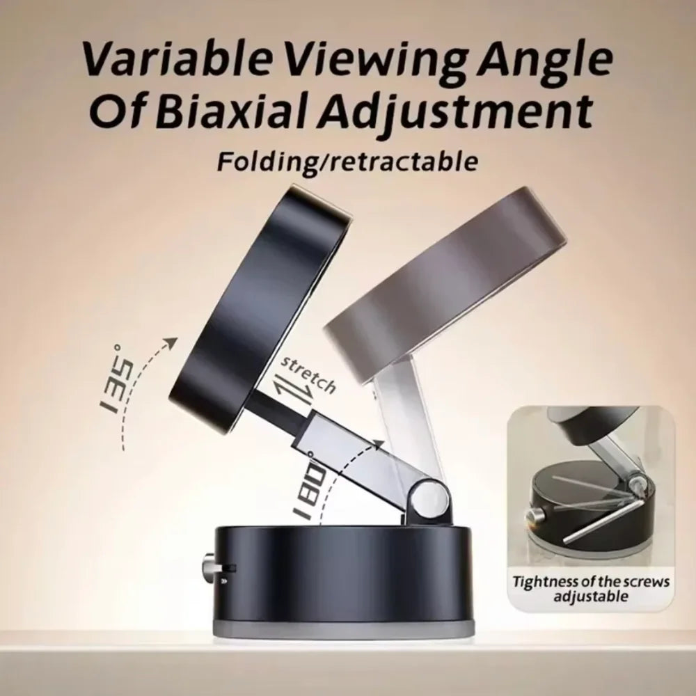 Universal Magnetic Car Phone Holder – Dashboard Suction / Vent Mount Foldable Mobile Stand