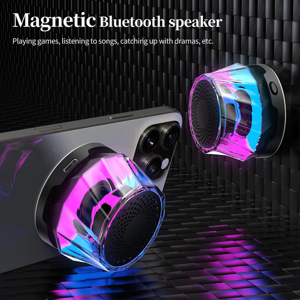 RGB Wireless Magnetic Bluetooth Speaker – Portable LED Light Music Speaker