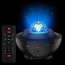 2-in-1 Starry Night Light & Ocean Wave Projector with Music Player