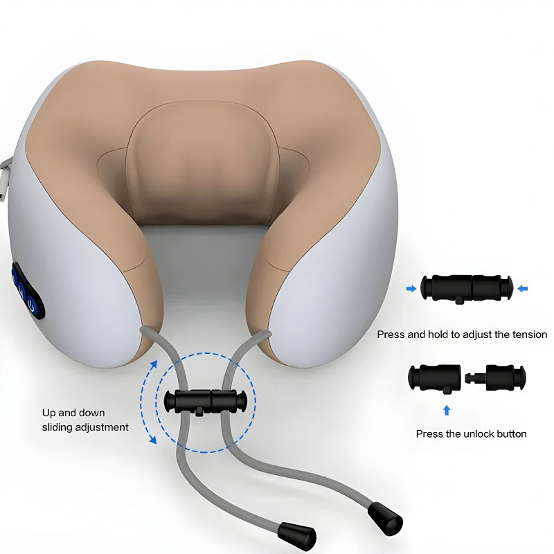 Compact And Versatile Electric U-Shaped Massage Pillow
