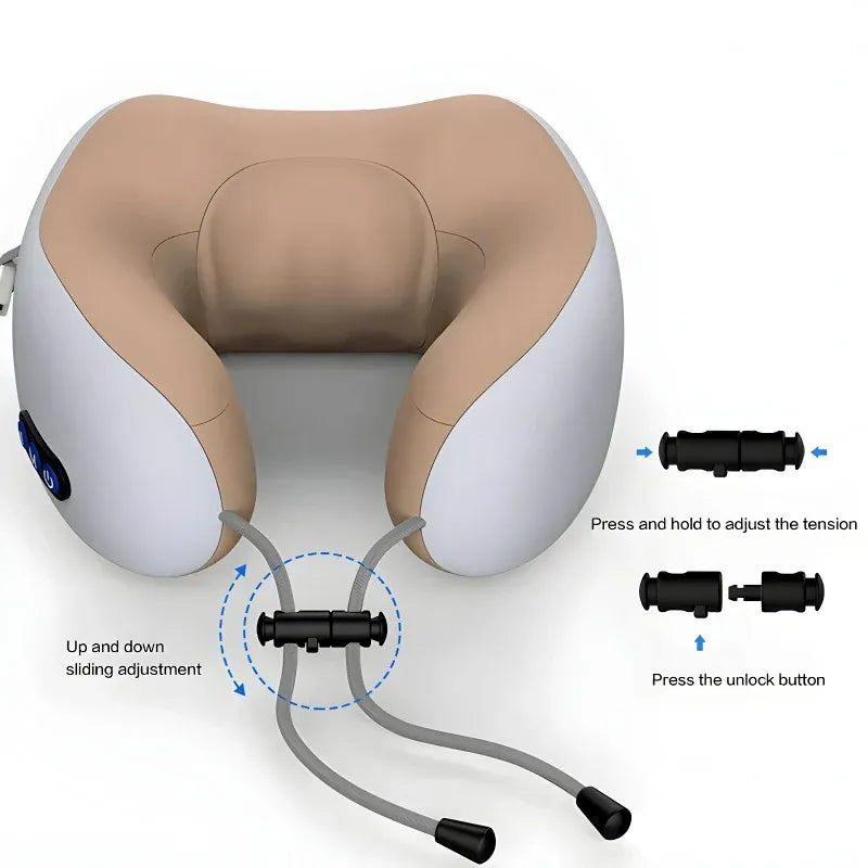 Compact And Versatile Electric U-Shaped Massage Pillow