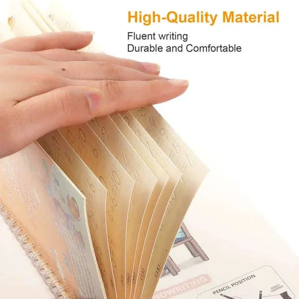 Kids Magic Handwriting Practice Book Set – 4 Copy Books + Pen & Refills