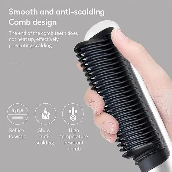 Hair Straightener Comb Brush for Men & Women – PTC Heating, Anti-Scald, Fast Heat-Up, Ionic Smoothing Electric Hair Brush