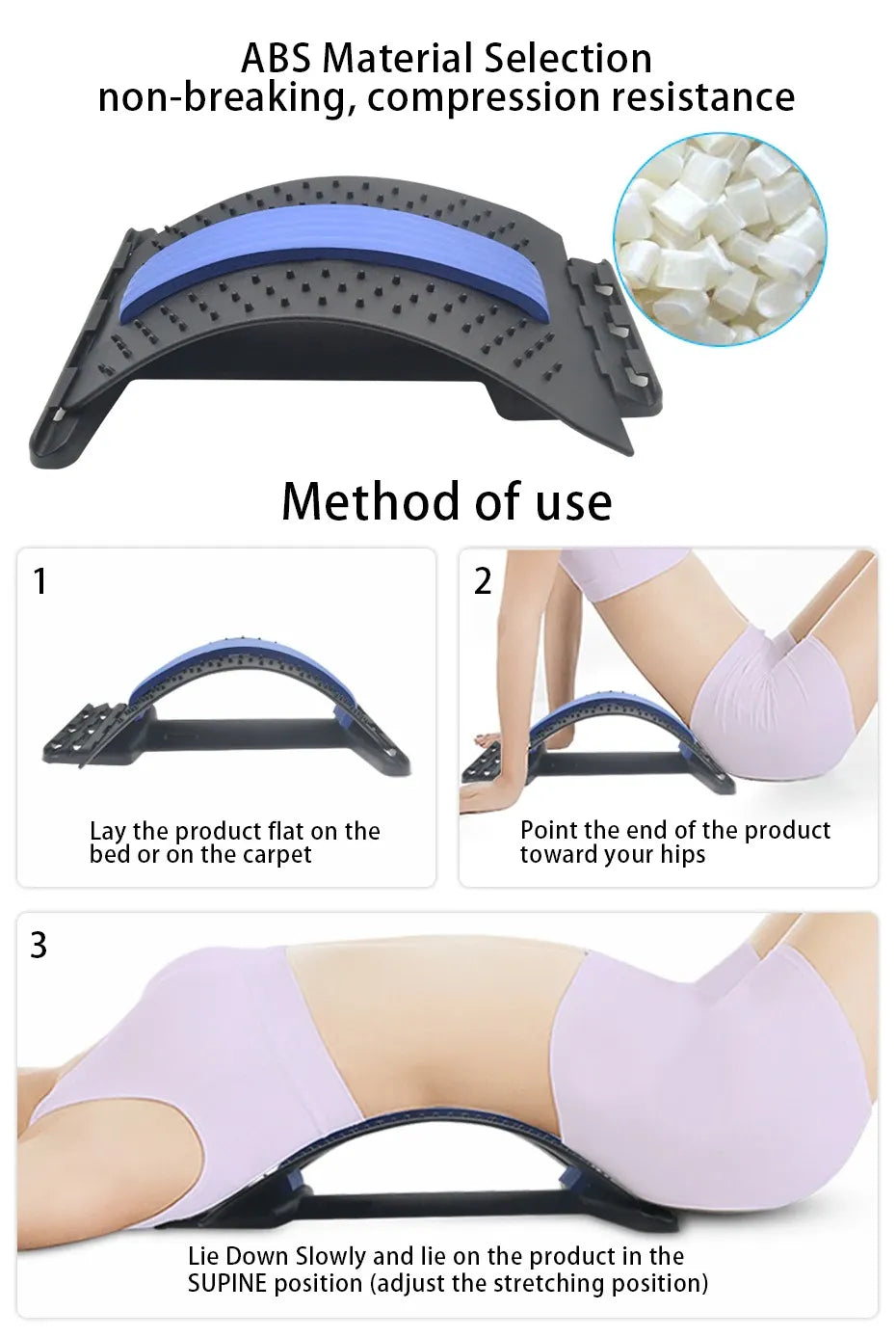 Adjustable Lumbar Support Back Stretcher