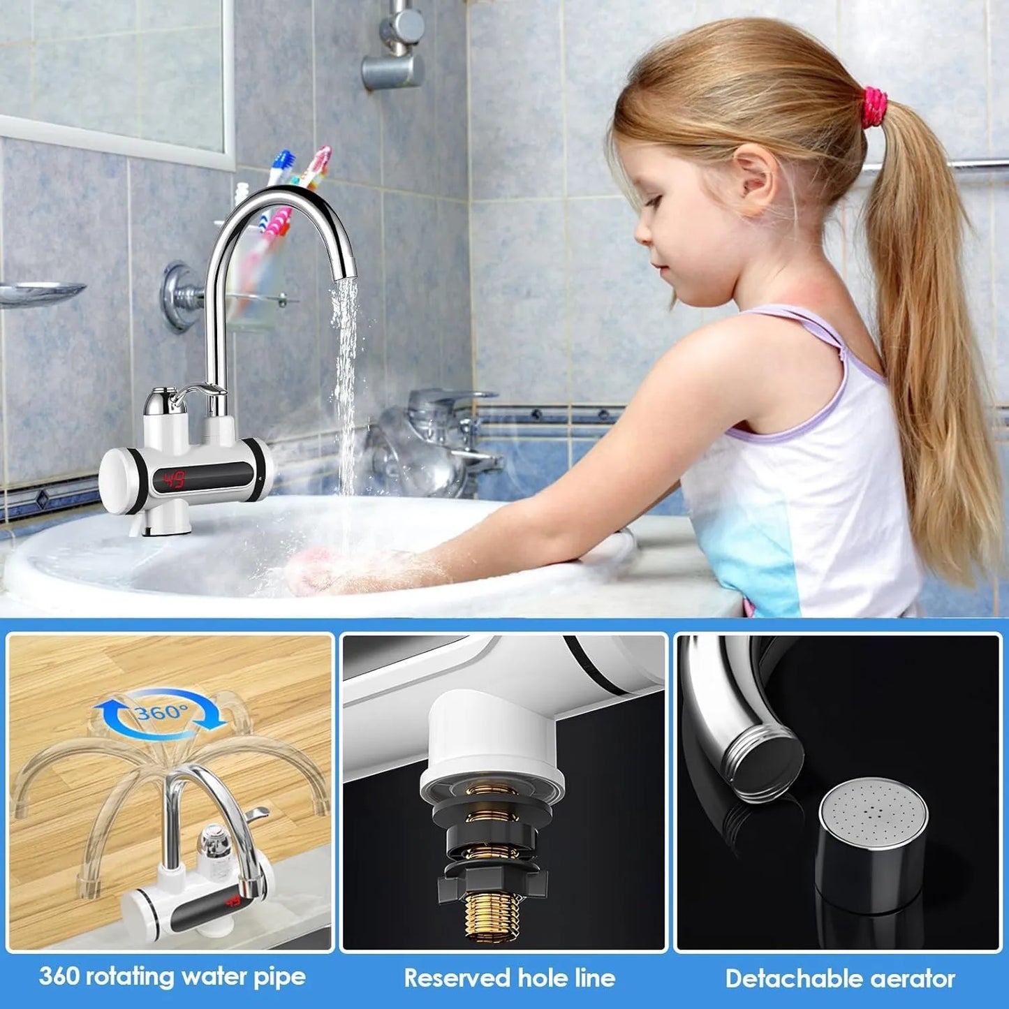 Instant Hot Water Tap – Electric Instant Heating Water Heater Faucet