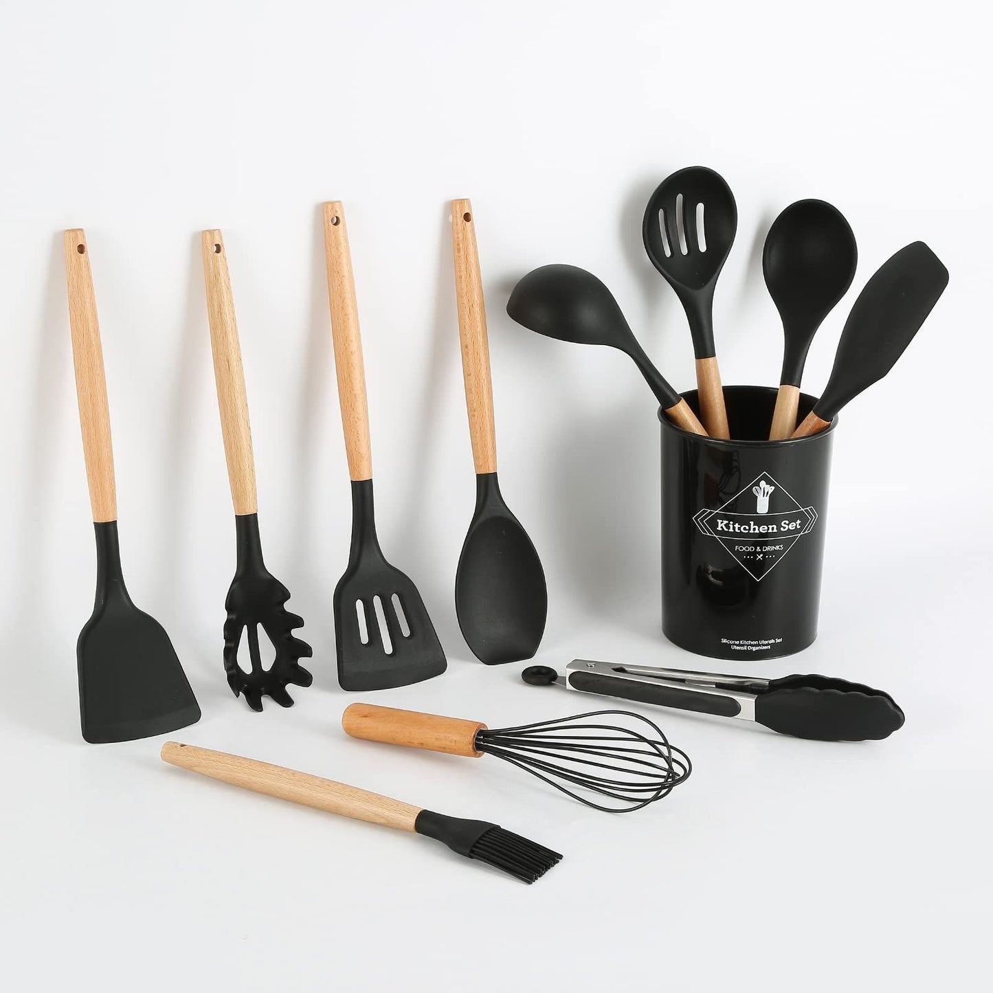12 PCS Kitchen Silicone Spatula Utensil Set