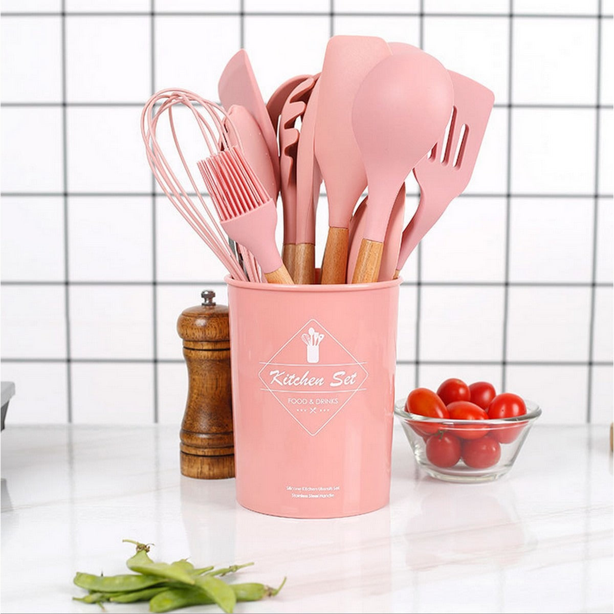 12 PCS Kitchen Silicone Spatula Utensil Set