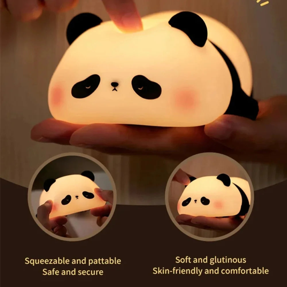 Adorable Panda Night Lamp – Rechargeable & Colour-Changing LED Night Light