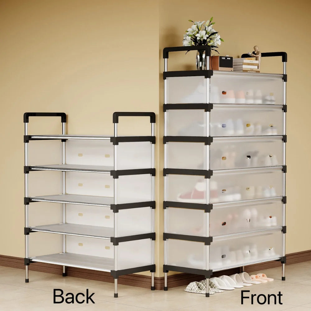 Dust-Proof Multi-Layer Shoe Rack – Heavy-Duty Storage Stand (3/4/5/6 layers)