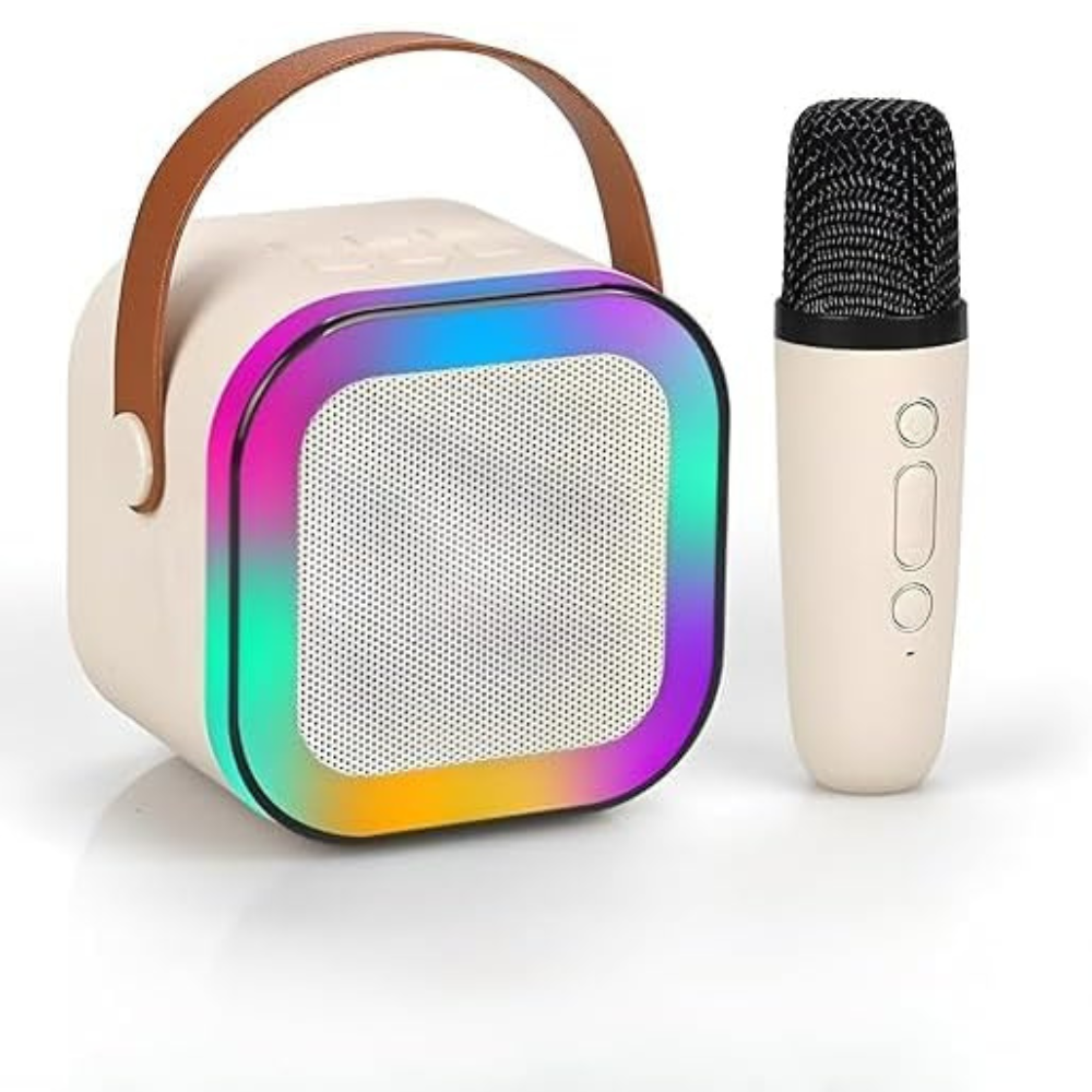 Portable Bluetooth Karaoke Speaker with RGB Lights , Controllable Battery and AI Voice Changer