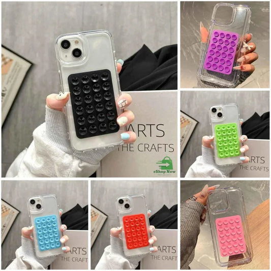 Reusable Silicone Suction Phone Holder / Mobile Suction Mat (Multiple Colours)