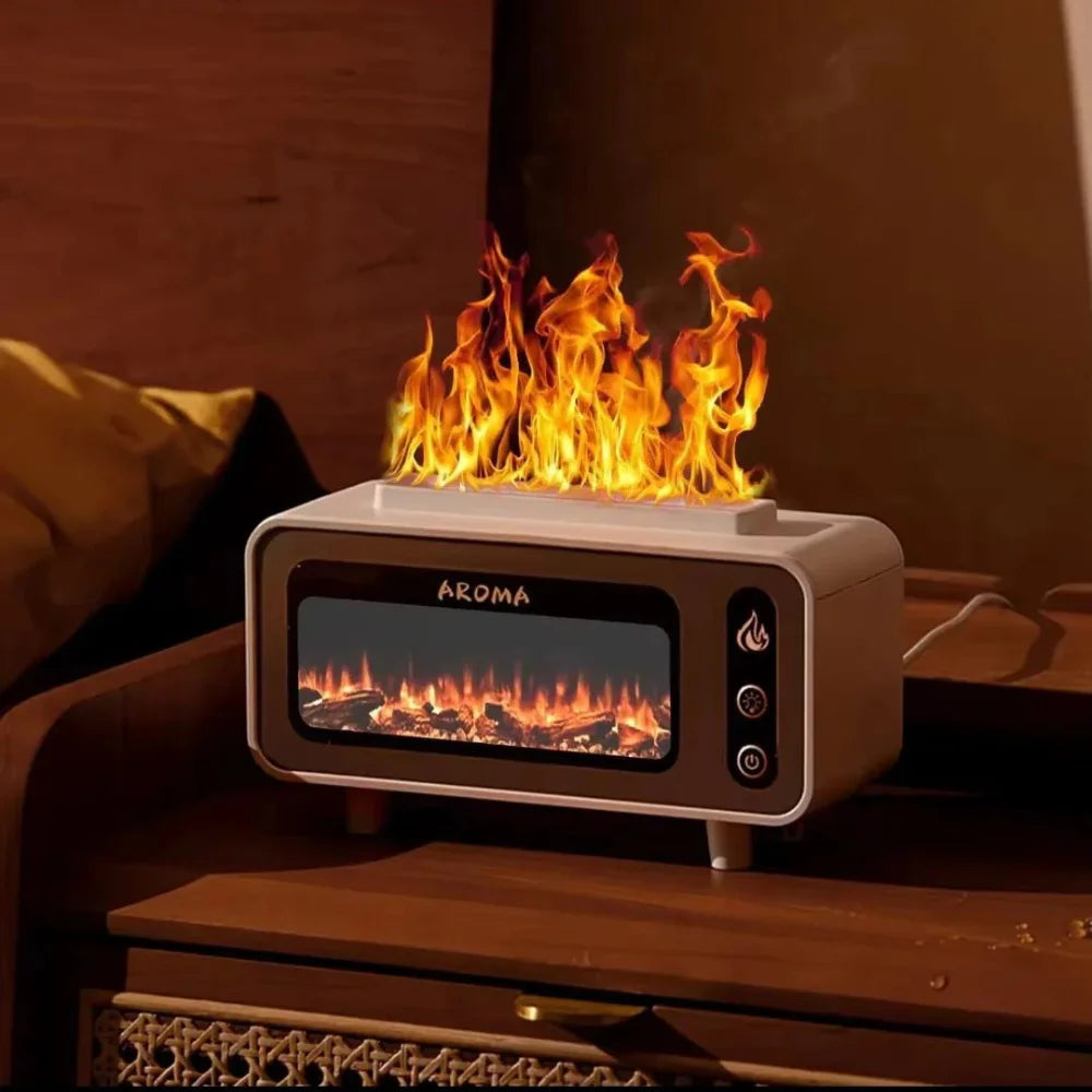3D Flame Fireplace Aroma Diffuser and Humidifier