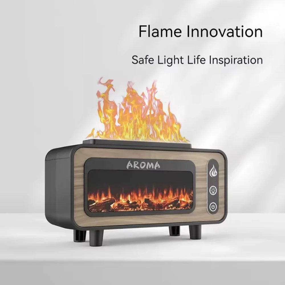 3D Flame Fireplace Aroma Diffuser and Humidifier