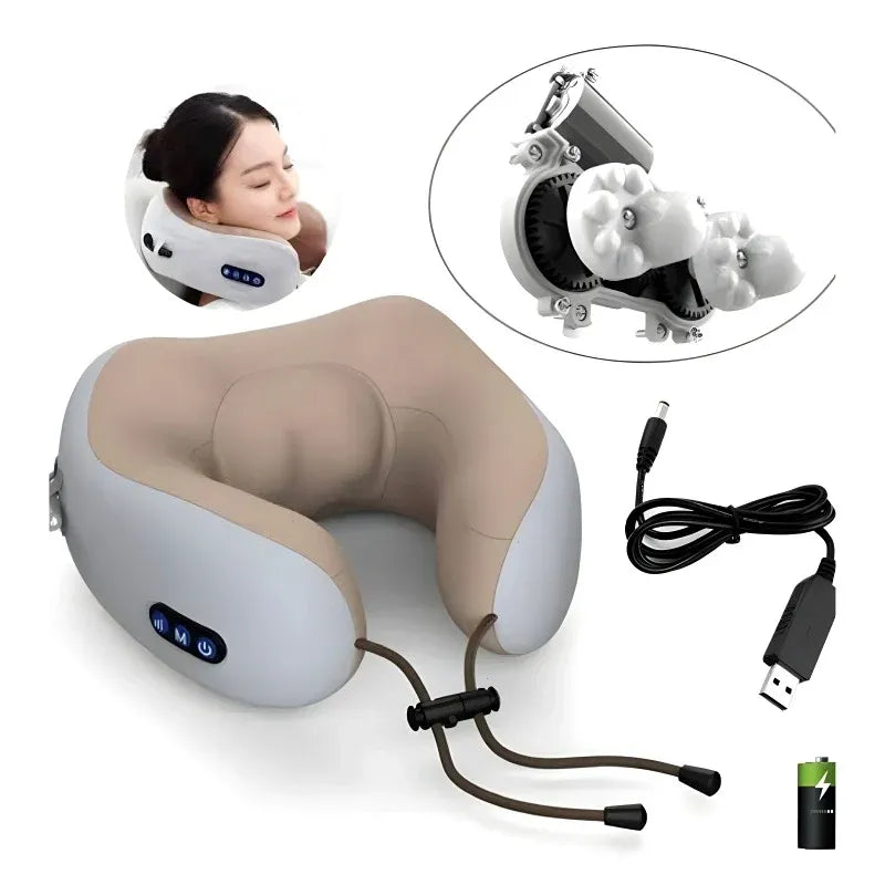 Compact And Versatile Electric U-Shaped Massage Pillow