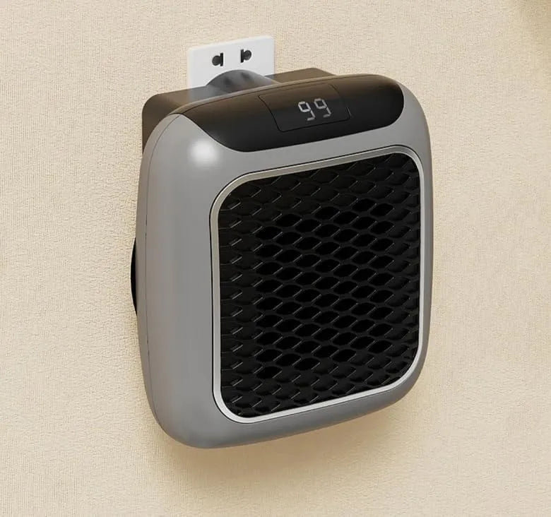 Digital Wall-Plug Space Heater – Compact Ceramic Home Warmer