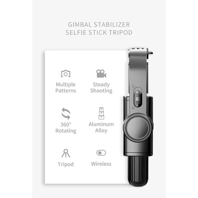 L08 Tripod Handheld Gimbal Stabilizer Selfie Stick