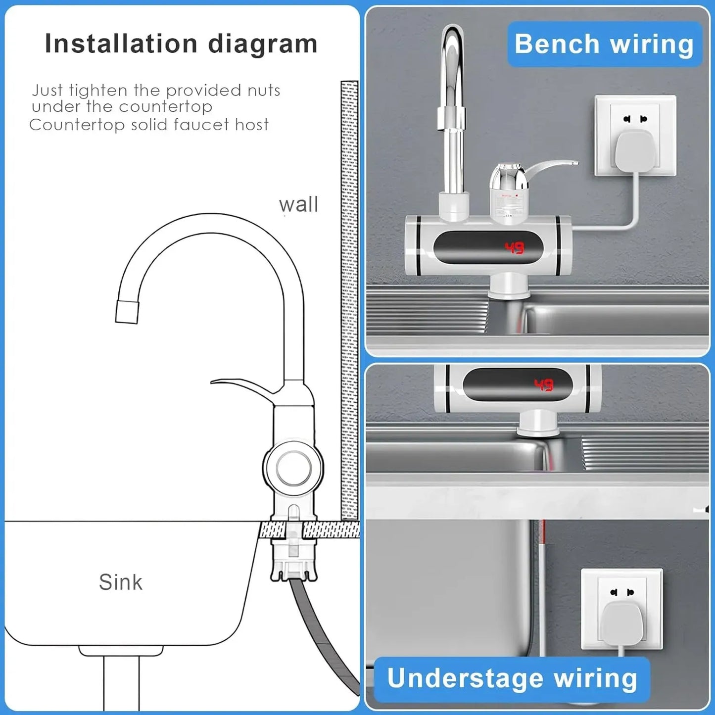 Instant Hot Water Tap – Electric Instant Heating Water Heater Faucet