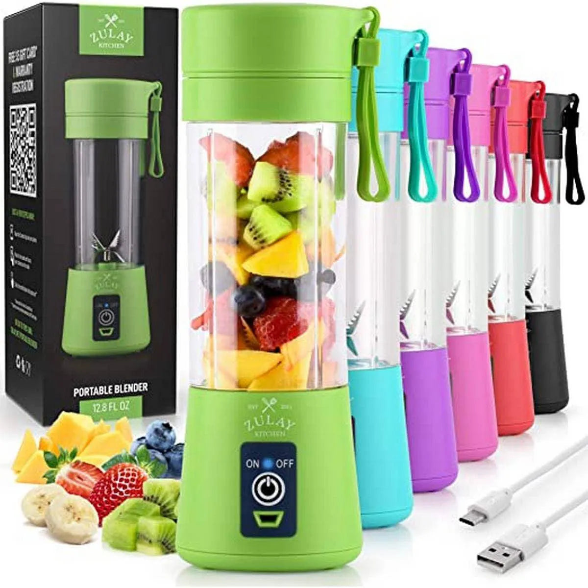 Rechargeable Portable Mini Blender – 6-Blade High-Speed Juicer