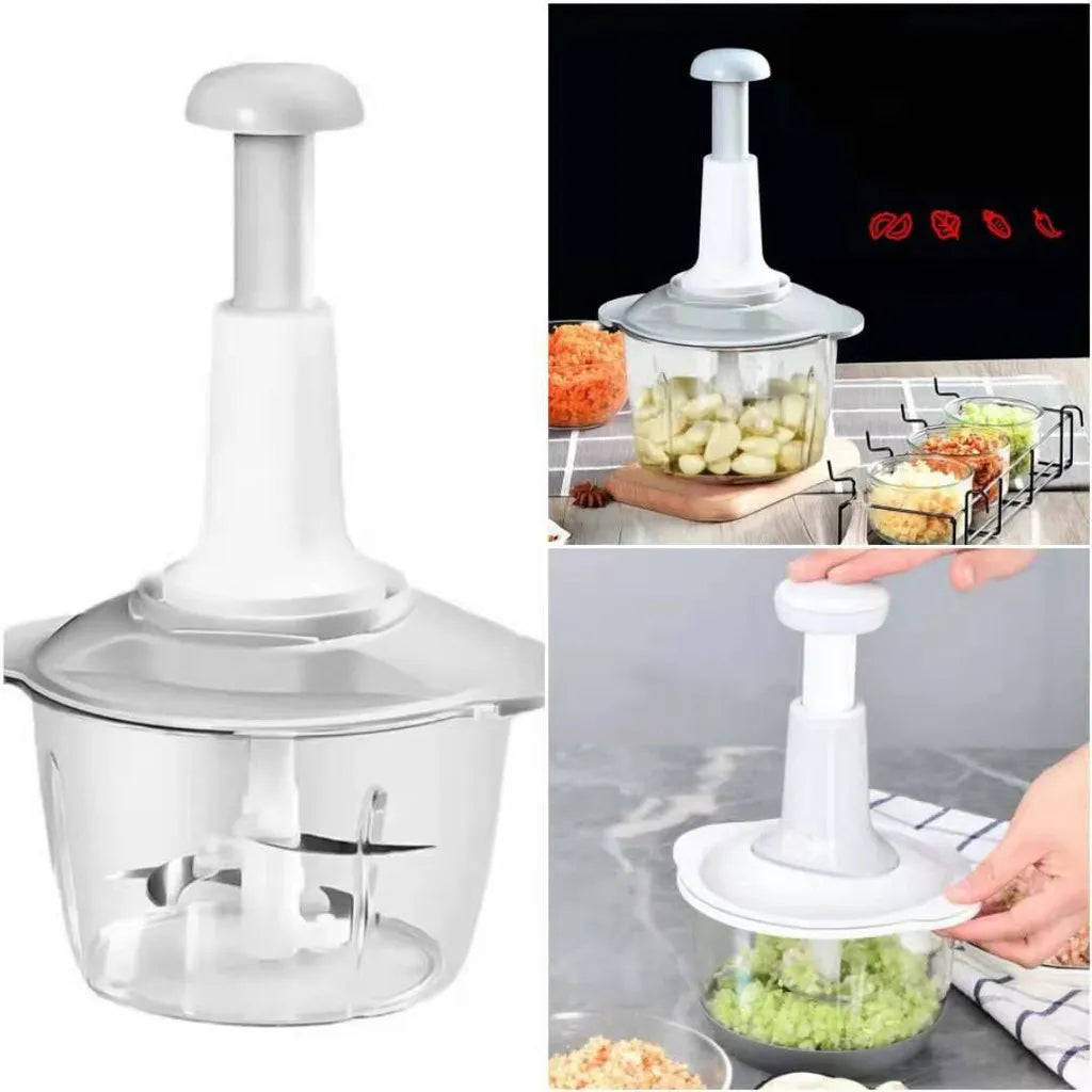 Manual Hand Chopper |Heavy-Duty Stainless Steel Blade for Vegetables, Meat & Fruits | Fast, Safe & Easy
