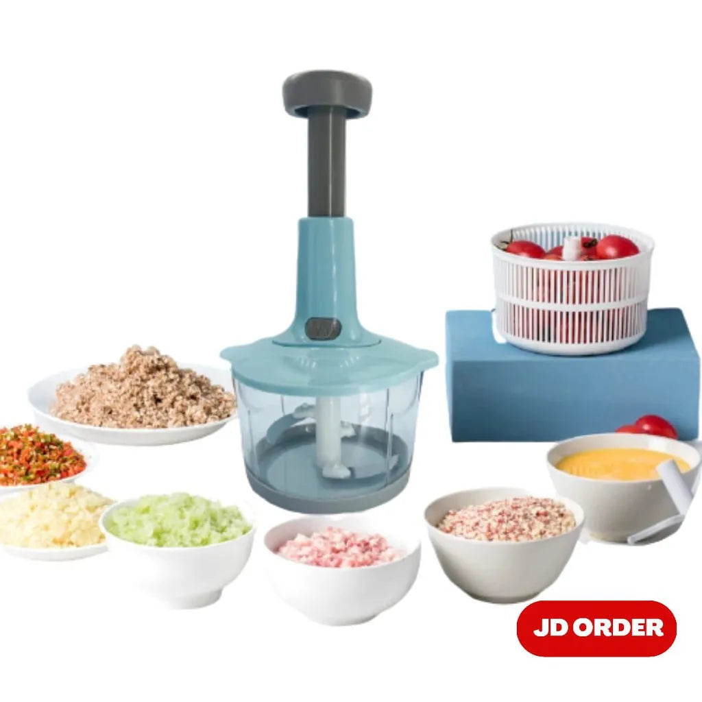 Manual Hand Chopper |Heavy-Duty Stainless Steel Blade for Vegetables, Meat & Fruits | Fast, Safe & Easy