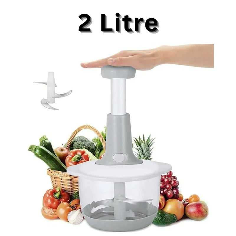 Manual Hand Chopper |Heavy-Duty Stainless Steel Blade for Vegetables, Meat & Fruits | Fast, Safe & Easy