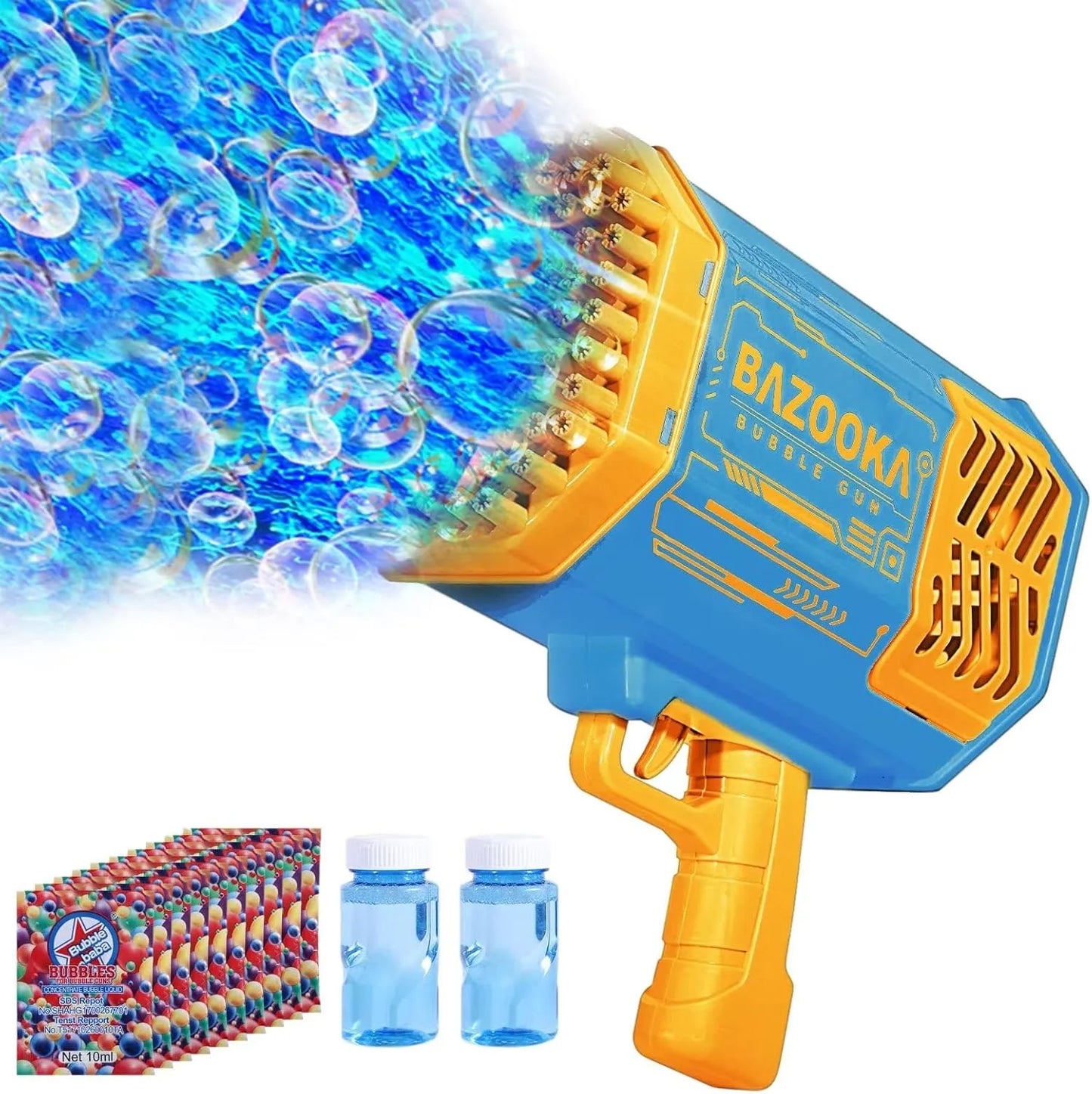 Bubble Gun for Kids – 36-Hole Automatic Electric Bazooka Bubble Machine | Safe & Durable