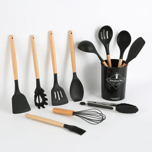12 PCS Kitchen Silicone Spatula Utensil Set