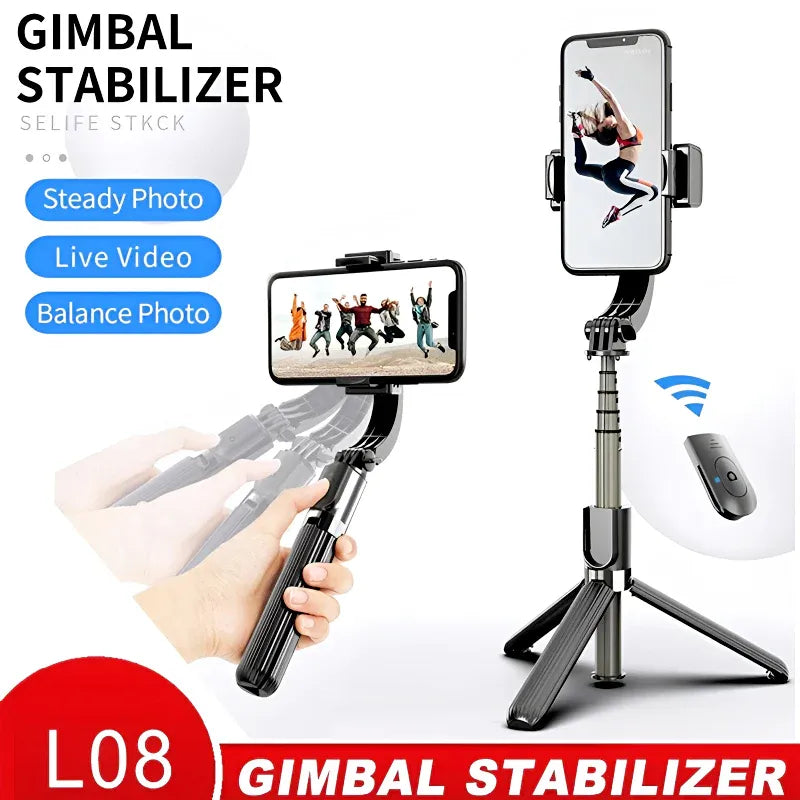 L08 Tripod Handheld Gimbal Stabilizer Selfie Stick