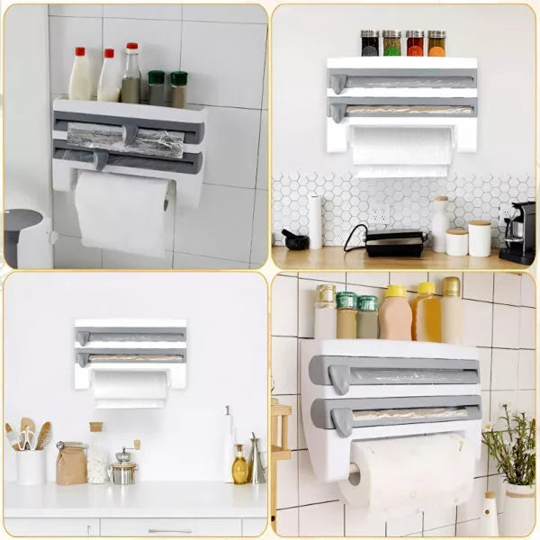 4-in-1 Multi-Purpose Wall-Mounted Kitchen Wizard Organizer
